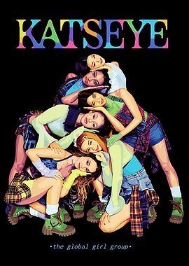 Katseye Global Girl Group Illustration