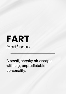 Fart Funny Definition Typography