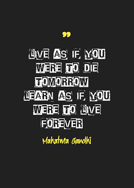 Mahatma Gandhi Quote Poster