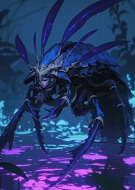 Blue Insectoid Creature