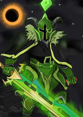 Green Knight with Sword and Eclipse