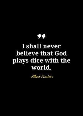 Einstein Quote: God and Dice