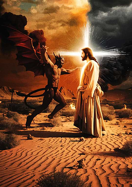 Jesus and the Devil Confrontation