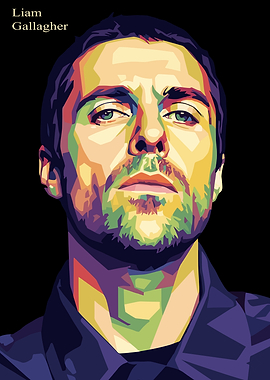 Liam Gallagher Pop Art Portrait