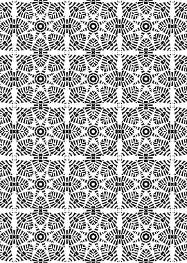 Geometric Mandala And Snowflake Cross Pattern