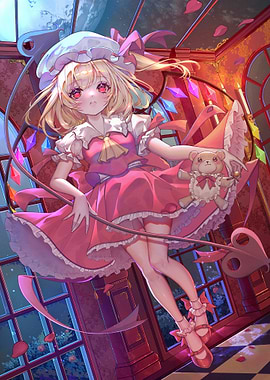 Anime Girl with Teddy Bear