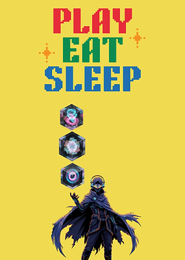 Play Eat Sleep Gaming Character