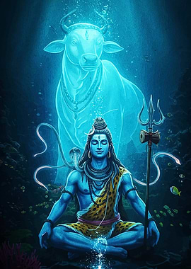 Lord Shiva Underwater Nandi