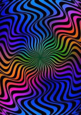 Rainbow Swirl Optical Illusion