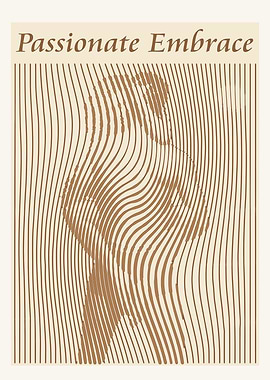 Passionate Embrace Line Art
