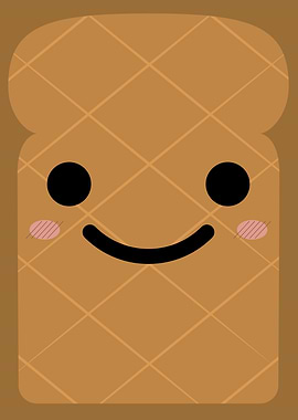 Cute Toast Cartoon