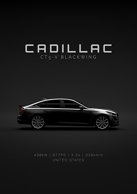 Cadillac CT5-V Blackwing Car Poster