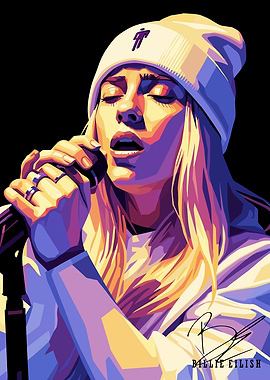 Billie Eilish Pop Art Portrait