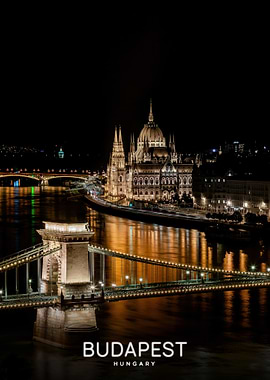 Budapest, Hungary at Night