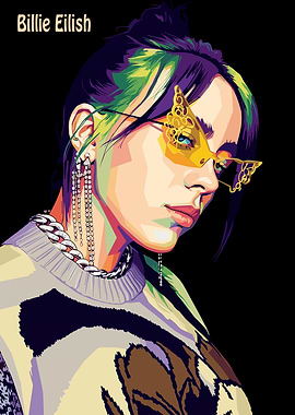 Billie Eilish Pop Art Portrait
