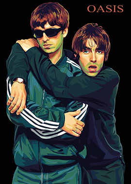 Oasis band portrait digital art