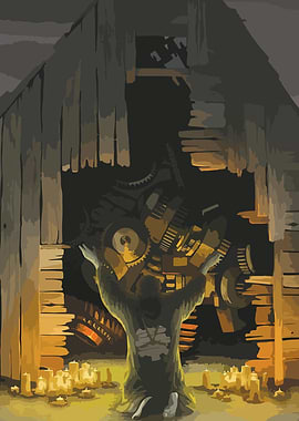 Steampunk Ritual in Abandoned Barn