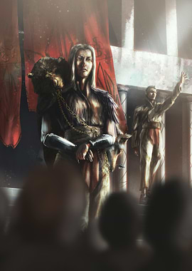 Fantasy Character with Animal Pelt