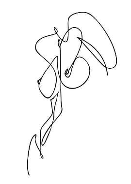 Abstract Female Figure Line Art