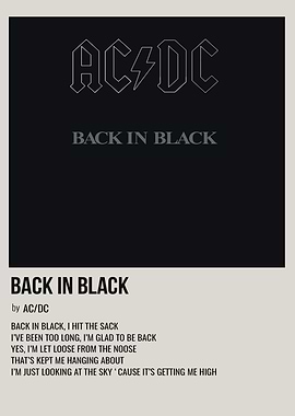 AC/DC Back in Black Album Art