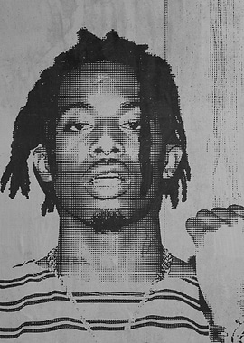 Playboi Carti Black and White Portrait