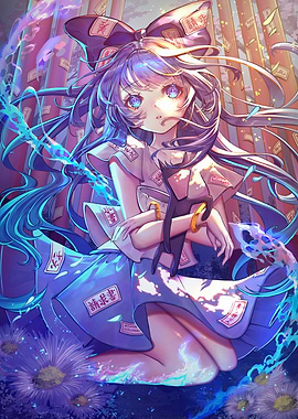 Anime Girl with Magical Aura