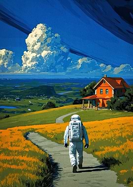 Astronaut Walking Home