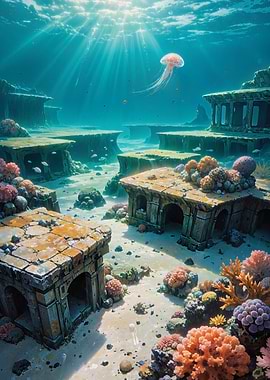 Underwater Ruins of the City of Old Times