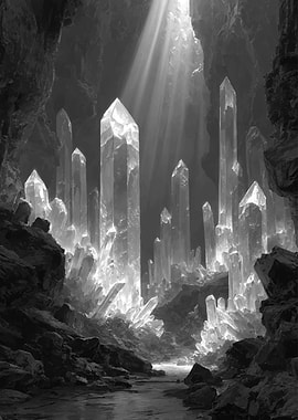 Crystal Cave Monochrome