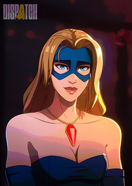 Blonde Woman with Mask Digital Art