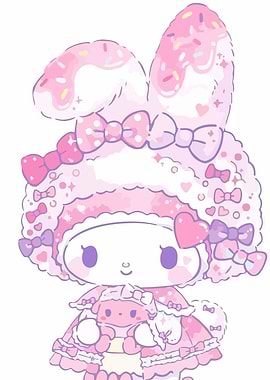 My Melody Kawaii Pink Illustration