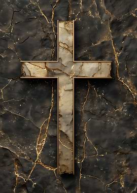 Golden Marble Cross