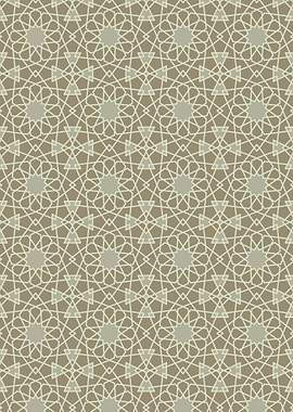 Geometric Islamic Pattern in Beige and Brown