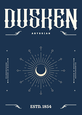 Dusken Abysian Vintage Poster
