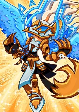 Armored Fox Ultrakill Character with Wings