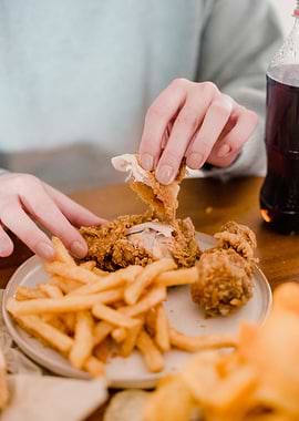 Fried Chicken and Fries Meal