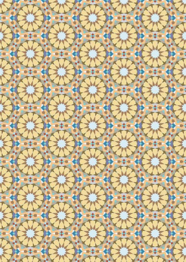 Geometric Star Pattern in Pastel Colors