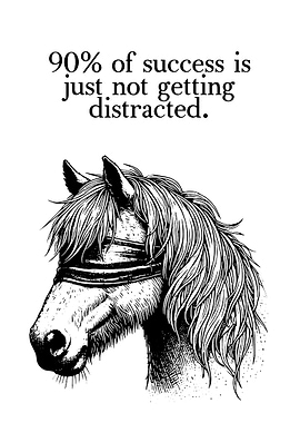 Distraction-Free Success: Horse with Blindfold
