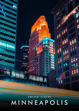 Minneapolis Cityscape at Night