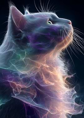 Abstract Cat Portrait