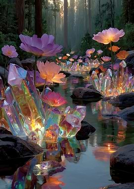Crystal River with Flowers