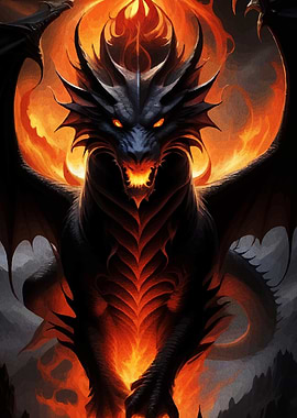 Fiery Dragon Portrait