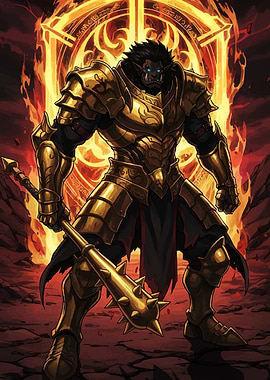 Orc Warrior Golden Armor