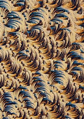 Abstract Blue and Gold Pattern