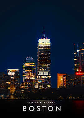 Boston Skyline at Night