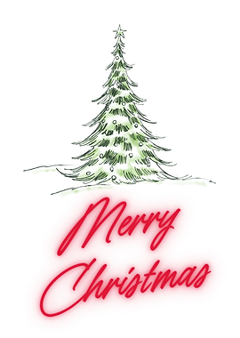 Merry Christmas Tree Sketch