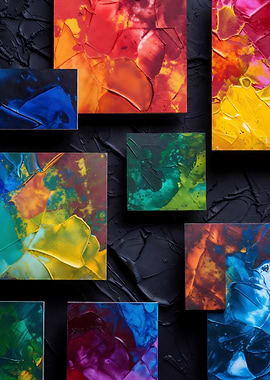 Colorful Abstract Palette Knife Art