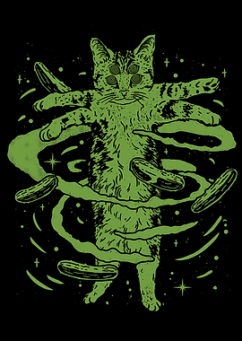 Hypnotic Cat with Pickles