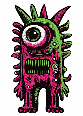 Cartoon Monster Illustration
