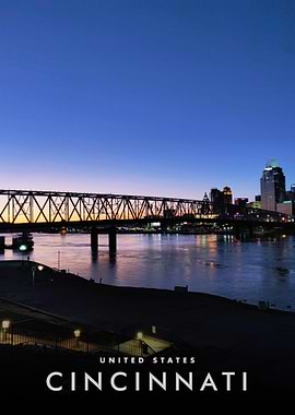 Cincinnati Skyline at Dusk